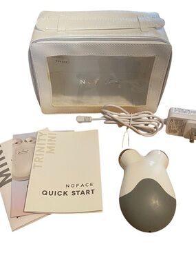 Nuface Mini Petite Facial Toning Device, White, Charger & Case, Gently Used